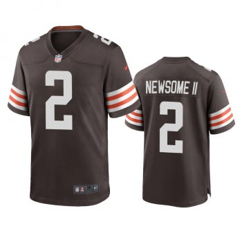 Cleveland Browns Greg Newsome II Brown 2021 NFL Draft Game Jersey