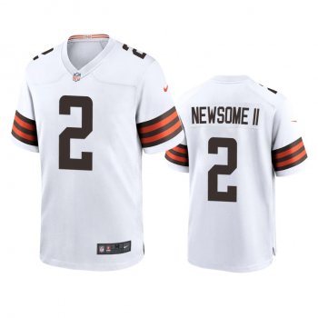 Cleveland Browns Greg Newsome II White 2021 NFL Draft Game Jersey