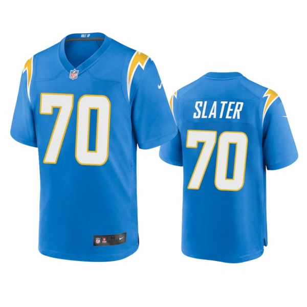 Los Angeles Chargers Rashawn Slater Powder Blue 2021 NFL Draft Game Jersey