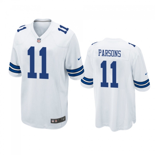 Dallas Cowboys Micah Parsons White 2021 NFL Draft Game Jersey