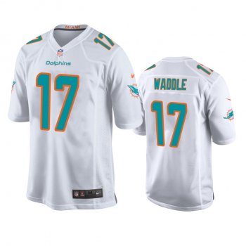 Miami Dolphins Jaylen Waddle White 2021 NFL Draft Game Jersey