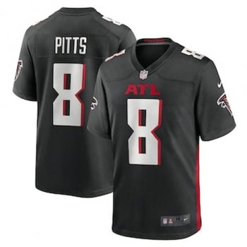 Atlanta Falcons Kyle Pitts Black 2021 NFL Draft Game Jersey