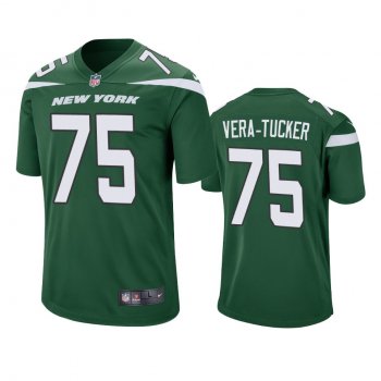 New York Jets Alijah Vera-Tucker Green 2021 NFL Draft Game Jersey