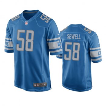 Detroit Lions Penei Sewell Blue 2021 NFL Draft Game Jersey