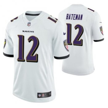 Baltimore Ravens Rashod Bateman White 2021 NFL Draft Game Jersey