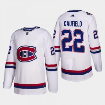 Men's Montreal Canadiens Cole Caufield #22 2021 Heritage Authentic White Jersey