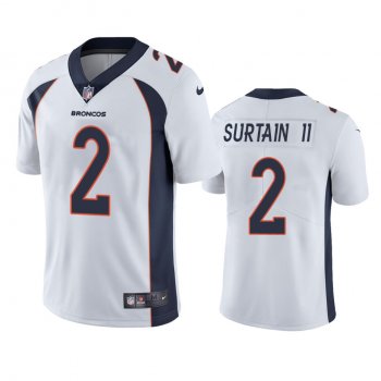 Denver Broncos Patrick Surtain II White 2021 NFL Draft Vapor Limited Jersey