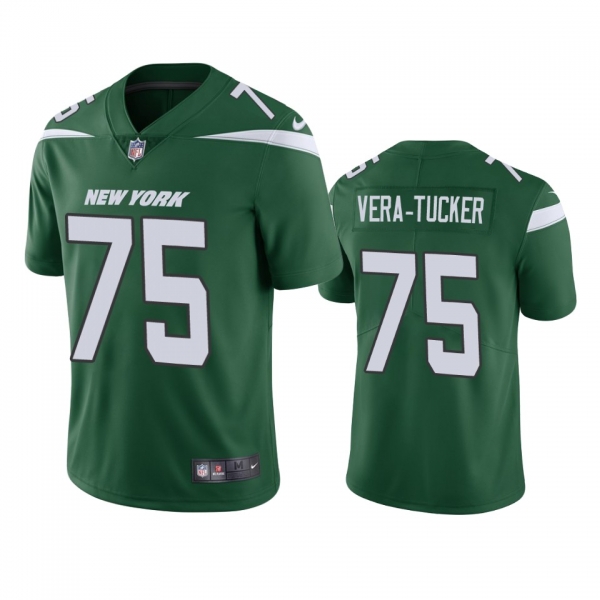 New York Jets Alijah Vera-Tucker Green 2021 NFL Draft Vapor Limited Jersey