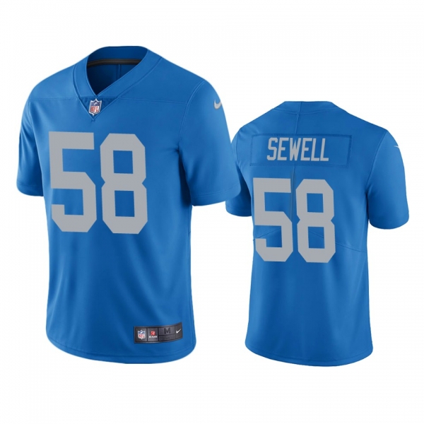 Detroit Lions Penei Sewell Blue 2021 NFL Draft Vapor Limited Jersey