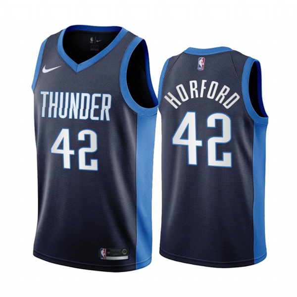 2020-21 Oklahoma City Thunder Al Horford Earned Edition Navy #42 Jersey