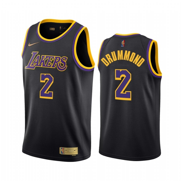 Andre Drummond Los Angeles Lakers 2021 Earned Edition Black #2 Jersey Swingman