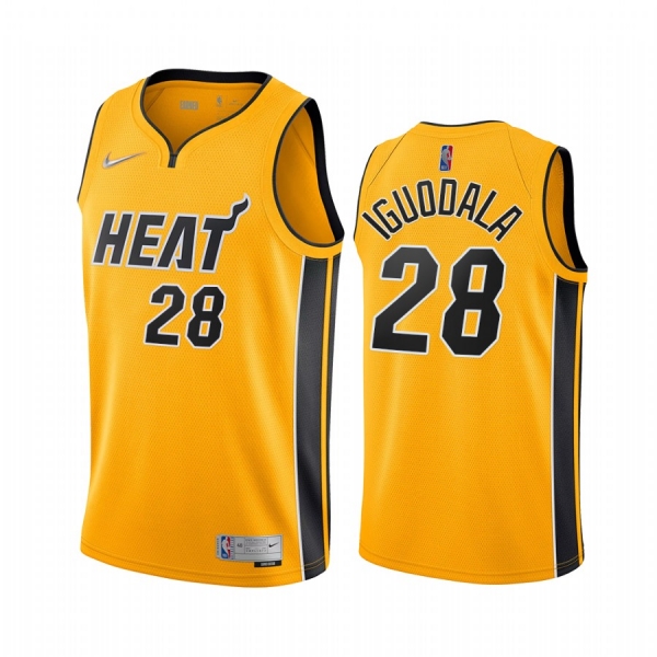 2020-21 Miami Heat Andre Iguodala Earned Edition Yellow #28 Jersey