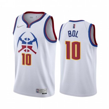 2020-21 Denver Nuggets Bol Bol Earned Edition White #10 Jersey