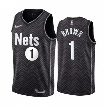 Bruce Brown Brooklyn Nets 2020-21 Earned Edition Black #1 Jersey Swingman