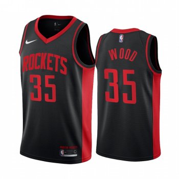 2020-21 Houston Rockets Christian Wood Earned Edition Black #35 Jersey