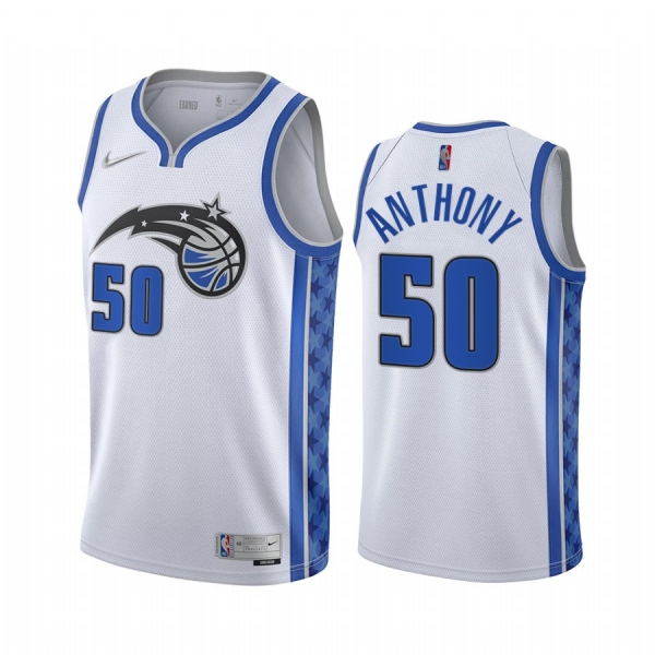 Cole Anthony Orlando Magic 2020-21 Earned Edition White #50 Jersey Swingman