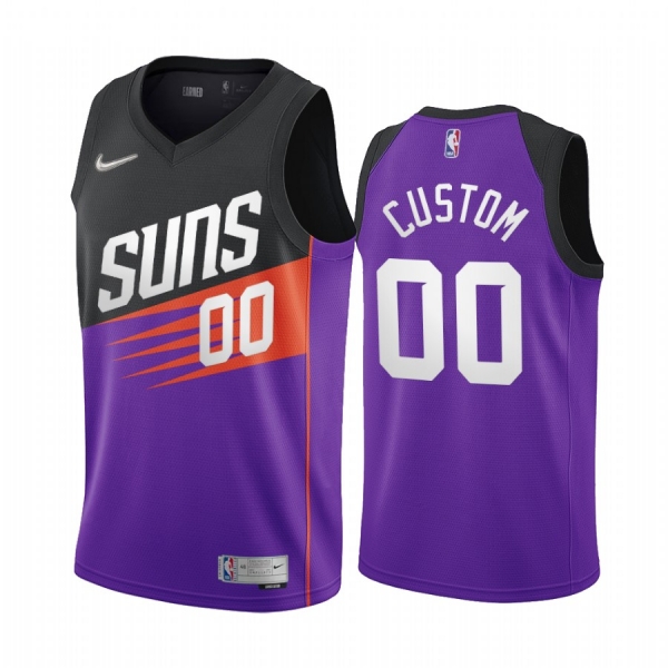 Custom Phoenix Suns 2021 Earned Edition Purple #00 Jersey Swingman