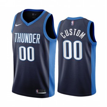 2020-21 Oklahoma City Thunder Custom Earned Edition Navy #00 Jersey