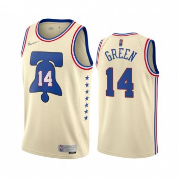 2020-21 Philadelphia 76ers Danny Green Earned Edition Cream #14 Jersey