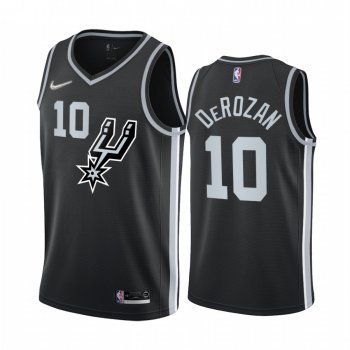 San Antonio Spurs DeMar DeRozan #10 Black 2020-21 Earned Edition Jersey Swingman