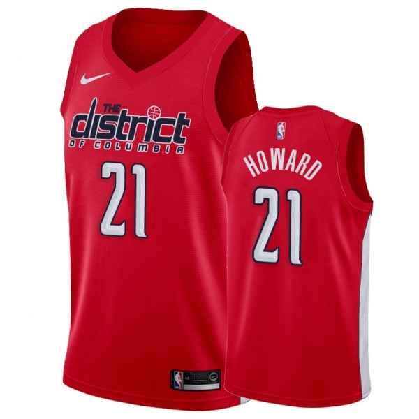 Wizards Dwight Howard #21 Male Earned Edition Red Jersey