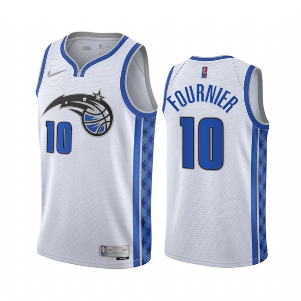 Evan Fournier Orlando Magic 2020-21 Earned Edition White #10 Jersey Swingman