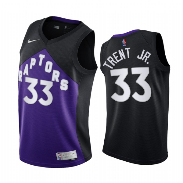 Gary Trent Jr. Toronto Raptors Earned Edition Purple #33 Jersey 2021 Trade