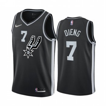 San Antonio Spurs Gorgui Dieng #7 Black 2021 Earned Edition Jersey Swingman