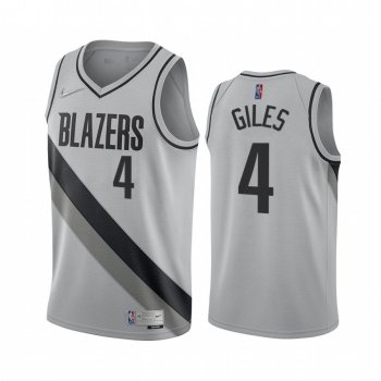 2020-21 Portland Trail Blazers Harry Giles Earned Edition Gray #4 Jersey