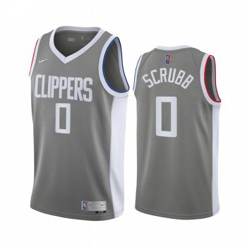 Jay Scrubb Los Angeles Clippers 2021 Earned Edition Gray #0 Jersey Swingman