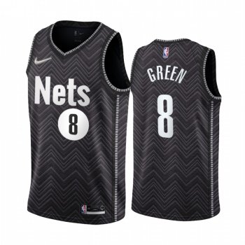 Jeff Green Brooklyn Nets 2020-21 Earned Edition Black #8 Jersey Swingman