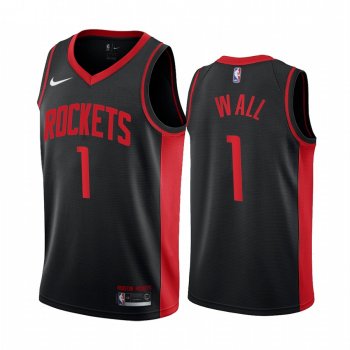 2020-21 Houston Rockets John Wall Earned Edition Black #1 Jersey