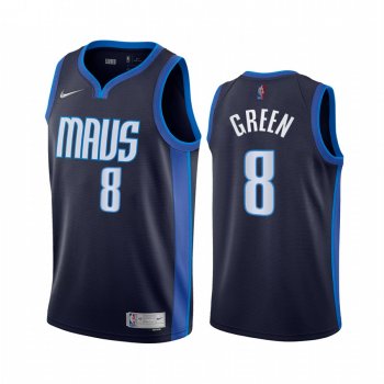 2020-21 Dallas Mavericks Josh Green Earned Edition Navy #8 Jersey