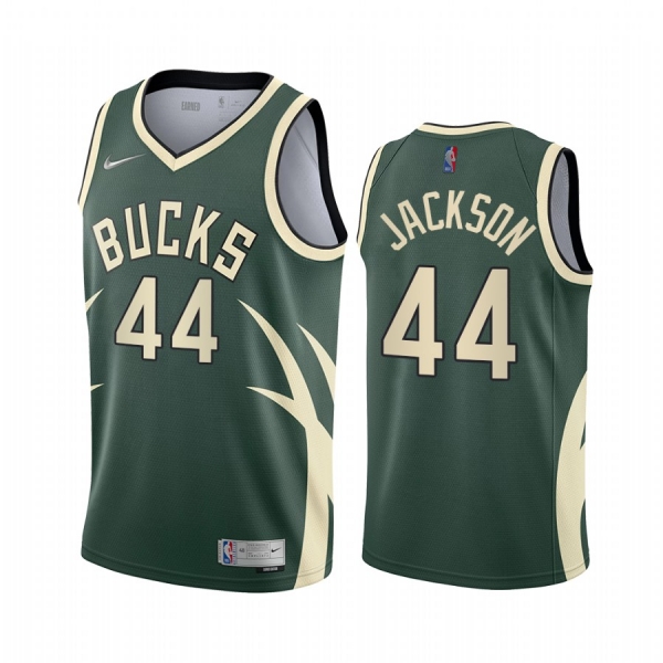 Milwaukee Bucks Justin Jackson #44 Green 2021 Earned Edition Jersey