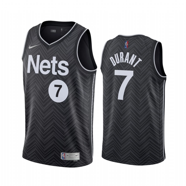 Kevin Durant Brooklyn Nets 2020-21 Earned Edition Black #7 Jersey Swingman