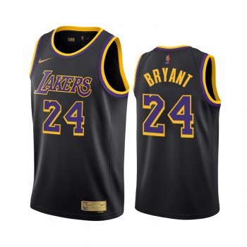 2020-21 Los Angeles Lakers Kobe Bryant Earned Edition Black #24 Jersey