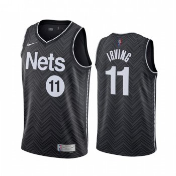 Kyrie Irving Brooklyn Nets 2020-21 Earned Edition Black #11 Jersey Swingman