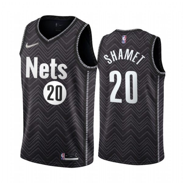 Landry Shamet Brooklyn Nets 2020-21 Earned Edition Black #20 Jersey Swingman