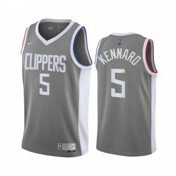 2020-21 LA Clippers Luke Kennard Earned Edition Gray #5 Jersey