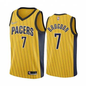 Malcolm Brogdon Indiana Pacers 2020-21 Earned Edition Gold #7 Jersey Swingman