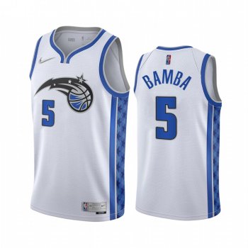 Mohamed Bamba Orlando Magic 2020-21 Earned Edition White #5 Jersey Swingman