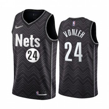 Noah Vonleh Brooklyn Nets 2020-21 Earned Edition Black #24 Jersey Swingman