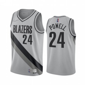 Norman Powell Portland Trail Blazers Earned Edition Gray #24 Jersey 2021 Trade