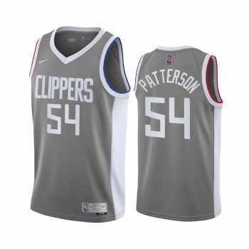 2020-21 LA Clippers Patrick Patterson Earned Edition Gray #54 Jersey