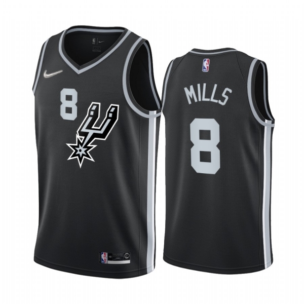 San Antonio Spurs Patty Mills #8 Black 2020-21 Earned Edition Jersey Swingman