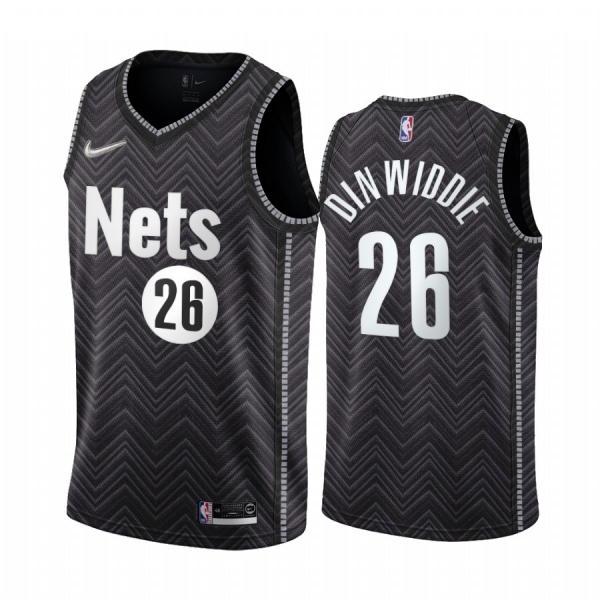 Spencer Dinwiddie Brooklyn Nets 2020-21 Earned Edition Black #26 Jersey Swingman