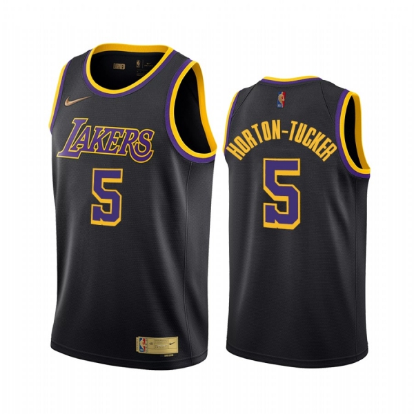 2020-21 Los Angeles Lakers Talen Horton-Tucker Earned Edition Black #5 Jersey