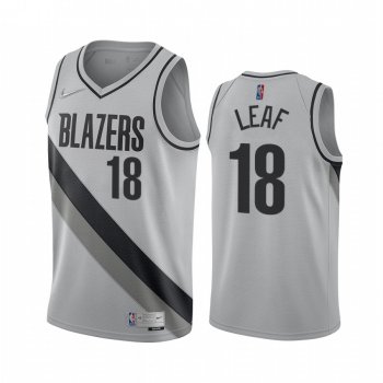 Portland Trail Blazers T.J. Leaf #18 Gray 2021 Earned Edition Jersey