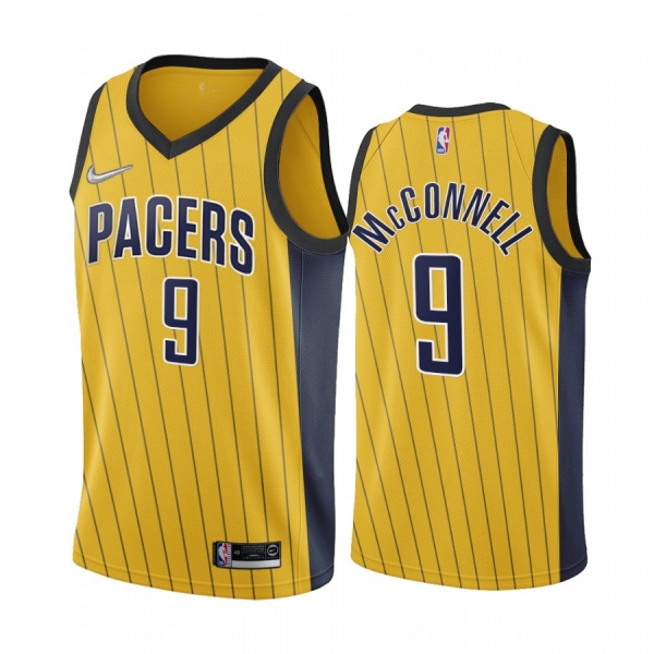 T.J. McConnell Indiana Pacers 2020-21 Earned Edition Gold #9 Jersey Swingman