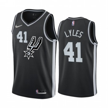 San Antonio Spurs Trey Lyles #41 Black 2020-21 Earned Edition Jersey Swingman